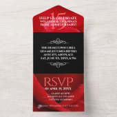 エレガントな15周年ローズウェディングアニバーサリーセレブレーション オールインワン招待状 (内側)