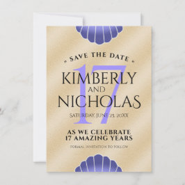 エレガントな17周年 シェルの結婚記念日 セーブザデート