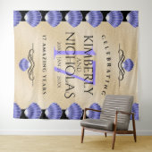 エレガントな17周年 シェル ウェディング アニバーサリー タペストリー (インサイチュ(横))