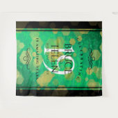 エレガントな19周年翡翠結婚記念日お祝い タペストリー (正面(横))