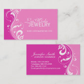 エレガントな2つの調子のピンクの名刺 名刺 (正面/裏面)