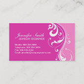 エレガントな2つの調子のピンクの名刺 名刺 (裏面)