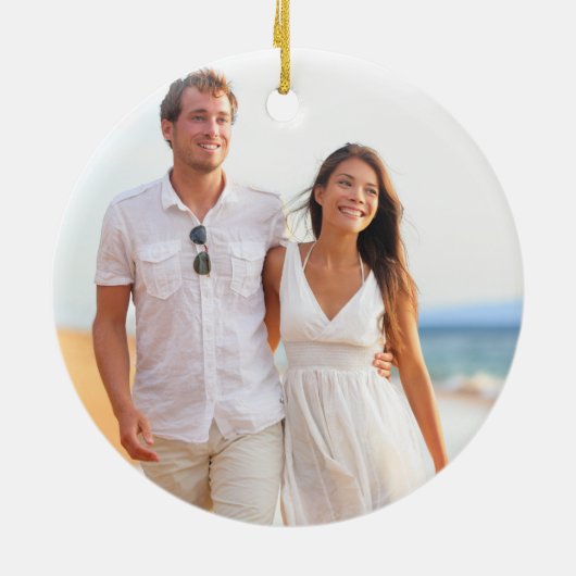 エレガントな2つはライト写真のハワイのヤシの木味方しました セラミックオーナメント (裏面)