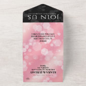 エレガントな2周年ローズクォーツ結婚記念日 オールインワン招待状 (外側)