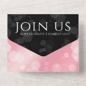 エレガントな2周年ローズクォーツ結婚記念日 オールインワン招待状 (裏面)