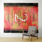 エレガントな2周年 ガーネット 結婚記念日 お祝い タペストリー (インサイチュ(横))