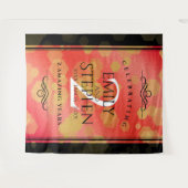 エレガントな2周年 ガーネット 結婚記念日 お祝い タペストリー (正面(横))