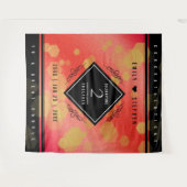 エレガントな2周年 ガーネット 結婚記念日 お祝い タペストリー (正面(横))