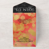 エレガントな2周年 ガーネット 結婚記念日 オールインワン招待状 (外側)