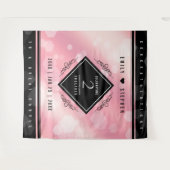 エレガントな2周年 ローズクォーツ 結婚記念日 タペストリー (正面(横))