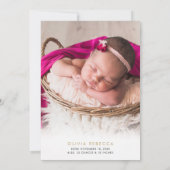 エレガントな2枚の写真のクリスマスホリデー誕生 案内状 (裏面)