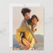 エレガントな2枚の写真署名スクリプト結婚式 招待状 (裏面)