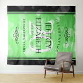 エレガントな20周年 エメラルド ウェディング アニバーサリー タペストリー (インサイチュ(横))