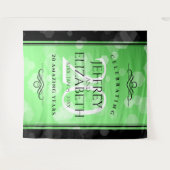 エレガントな20周年 エメラルド ウェディング アニバーサリー タペストリー (正面(横))