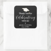 エレガントな2024年卒業生の皆さん、ありがとう　卒業おめでとう スクエアシール (バッグ)