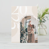 エレガントな2025年ニューイヤーアークフォトユニーク シーズンカード (スタンド正面)