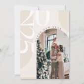 エレガントな2025年ニューハッピーアークフォトユニーク シーズンカード (正面)