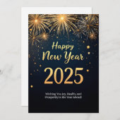 エレガントな2025年新年おめでとうございます シーズンカード (正面/裏面)