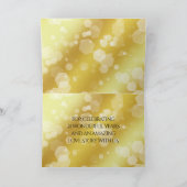 エレガントな21周年真鍮結婚記念日お祝い サンキューカード (内部)