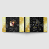 エレガントな21周年真鍮結婚記念日 ゲストブック (全面)