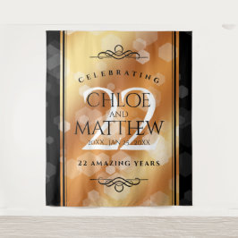 エレガントな22周年銅婚記念日 タペストリー