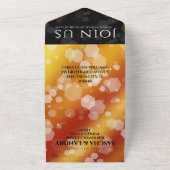 エレガントな23周年インペリアル トパーズ 結婚記念日 オールインワン招待状 (外側)