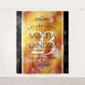 エレガントな23周年インペリアル トパーズ 結婚記念日 タペストリー (正面)