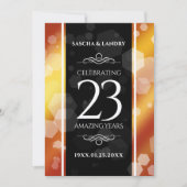 エレガントな23周年 インプリアル トパーズ 結婚記念日 招待状 (正面)
