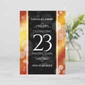 エレガントな23周年 インプリアル トパーズ 結婚記念日 招待状 (スタンド正面)