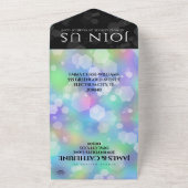 エレガントな24周年オパール結婚記念日お祝い オールインワン招待状 (外側)