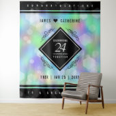 エレガントな24周年オパール結婚記念日お祝い タペストリー (インサイチュ)