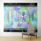 エレガントな24周年オパール結婚記念日お祝い タペストリー (インサイチュ(横))