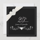 エレガントな25周年シルバーアニバーサリー パーティー招待状 招待状 (裏面)