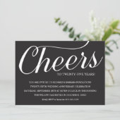 エレガントな25周年結婚記念日パーティー招待状 招待状 (スタンド正面)