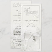 エレガントな25周年結婚記念日パーティー招待状 招待状 (正面/裏面)