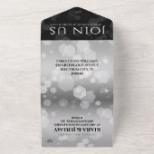 エレガントな25周年結婚記念日 オールインワン招待状 (外側)