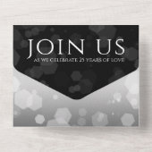 エレガントな25周年結婚記念日 オールインワン招待状 (裏面)