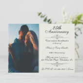 エレガントな25周年記念のお祝い 招待状 (スタンド正面)