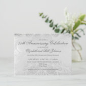 エレガントな25周年記念銀婚式 招待状 (スタンド正面)