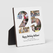 エレガントな25枚の写真コラージュカスタムグリーティングカード フォトプラーク (正面)