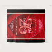 エレガントな26周年 ローズ ウェディング アニバーサリー セレブレーション タペストリー (正面(横))