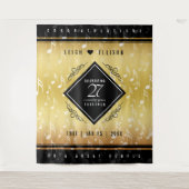 エレガントな27周年音楽ウェディングアニバーサリーセレブレーション タペストリー (正面)