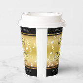 エレガントな27周年音楽ウェディングアニバーサリーセレブレーション 紙コップ (右)