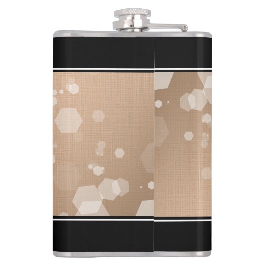 エレガントな28周年リネン結婚記念日祝賀 フラスク (裏面)