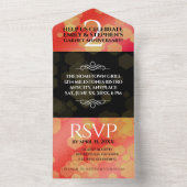 エレガントな2nd ガーネット 結婚記念日 オールインワン招待状 (内側)