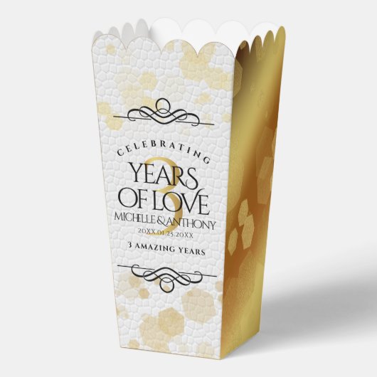 エレガントな3年目のレザー結婚記念日 フェイバーボックス (裏面)