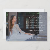 エレガントな3枚の写真のキンセアニエラお礼カード 招待状 (正面)