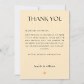 エレガントな3枚の写真の結婚式お礼カード 招待状 (裏面)