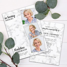 エレガントな3枚の写真 記念すべき人生の祝祭 招待状