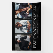 エレガントな3枚の画像のトリプティック ファッションウィーク 横断幕 (縦)